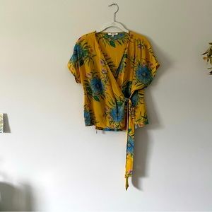 Madewell size small silk wrap shirt